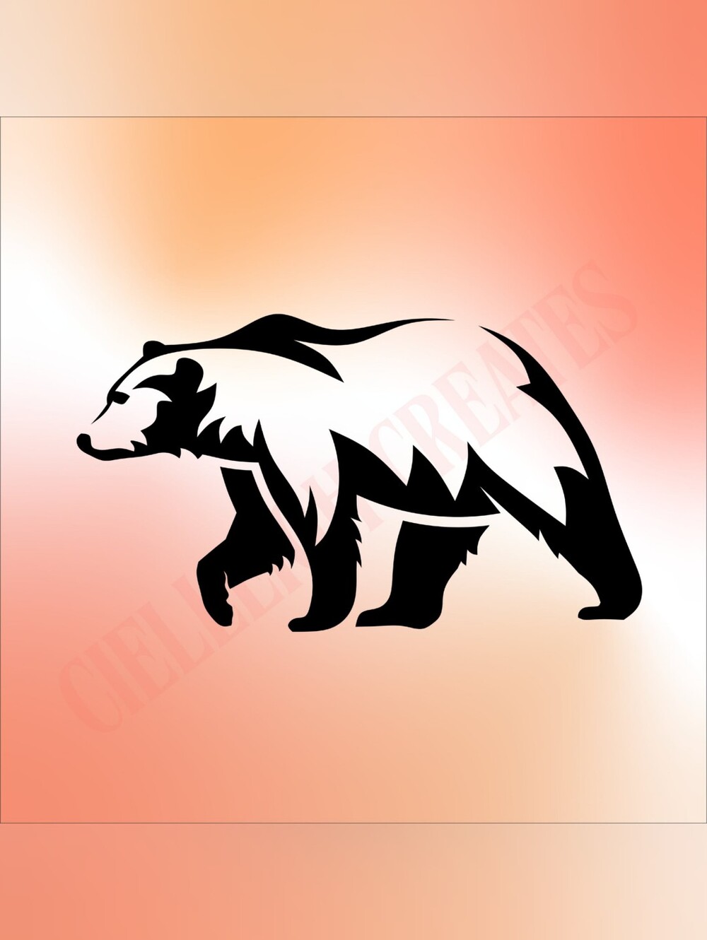 *2 for $20* Tribal Bear Vinyl Decal  Sticker Handcrafted